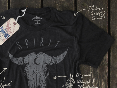 Spirit Of The Plains | Specs bison design great plains grit illustration lettering midwest print silk screen skull type