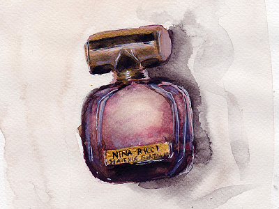 Nina Ricci - L'extase - Perfume Bottle Illustration art fashion fashion illustration illustration lextase ninna ricci perfume perfume bottle watercolor watercolor illustration