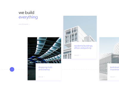 Categories Slider architecture buildings categories clean drag minimal purple slider