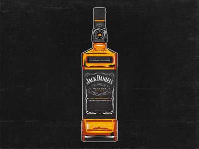 Jack Daniel's Bottles alcohol badge bottle brand design drink jack jackdaniels vector woodcut