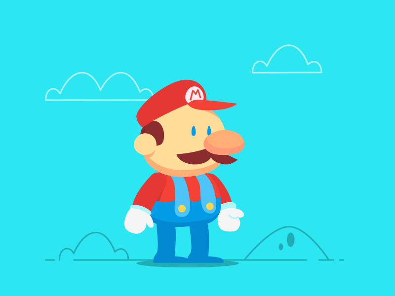 Jump, man! animation cartoon frame by frame gif jump mario nintendo traditional videogames