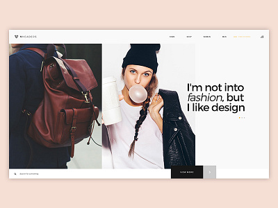 Fashion Concept creative fashion inspiration landing page layouts media portfolio templates theme ui design ux design webdesign