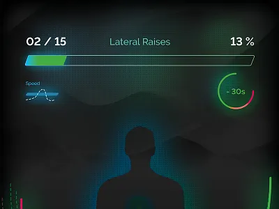 SOLOS Mirrors - UX & UI Detail 3d fitness guide gyroscope jump mirror product silhouette sport startup ui
