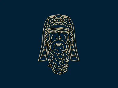 Justice Is Blind beard face illustration justice monoline