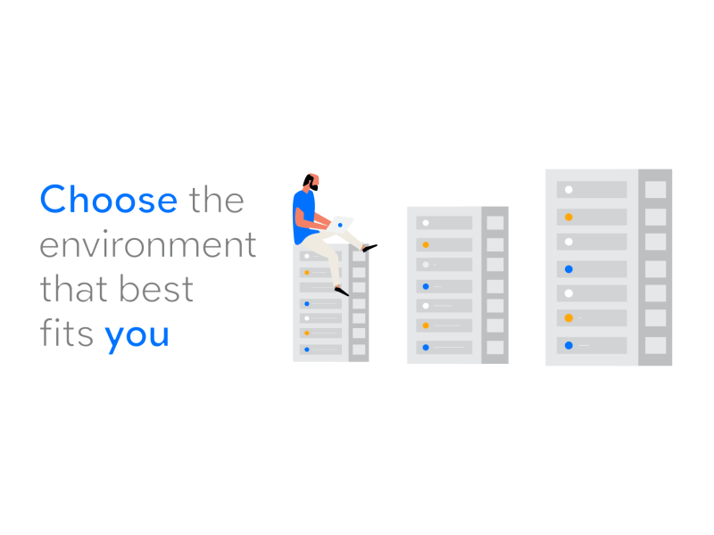 Cloud Automation Request animation application character cloud design environment explainer flat illustration motion server web