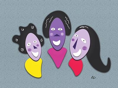 Buddies adobe illustrator art black illustrator draw female illustrator friends illustration illustrator vector