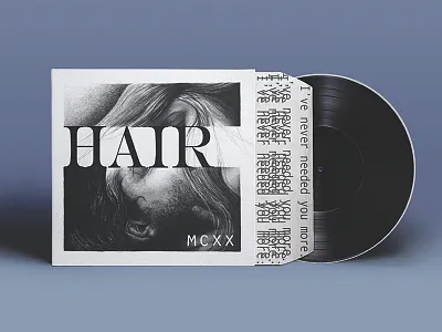 Hair by MCXX Album Cover album drawing illustration indiana indianapolis kadi miller music record