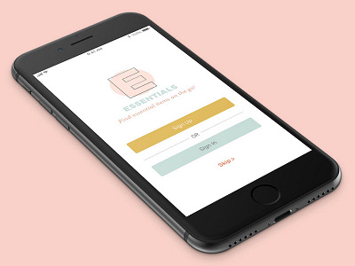 Essentials - Mobile App Design Concept graphic design ios location app mobile app ui ux