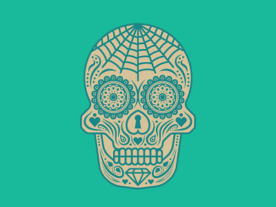 Sugar Skull V2 adobe day of the dead death illustration illustrator mexico morbid motif sugar skull