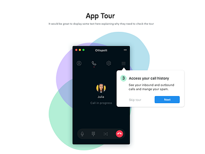 Phone app. Tour app call grid landing phone sign up tour trial ui ux