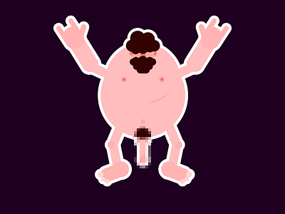 The Man happy man naked