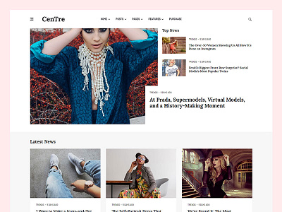 Centre Magazine Fashion Demo blog centre clean creative elegant fashion magazine minimal niche stylish template