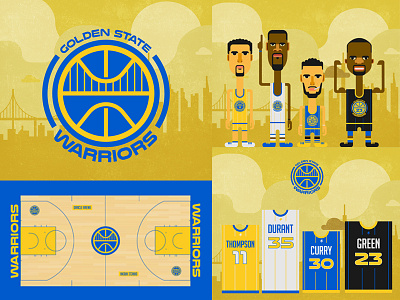 Golden State Warriors Rebrand basketball draymond durant golden state golden state warriors gsw klay thompson nba rebrand steph curry warriors