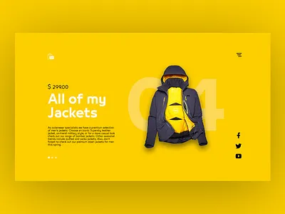 AMJ 04 - v1 design experience interaction jacket minimal typography ux website yellow
