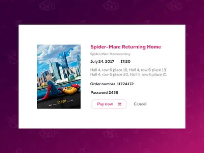 Buy a ticket buyticket cinema gradient movies uiux