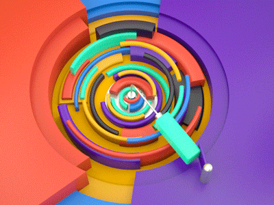Q 36days q 36daysoftype 3d c4d design gif graphics loop motion type typography
