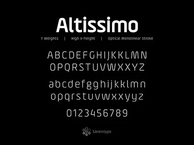 Altissimo - A display type family display typeface font typeface