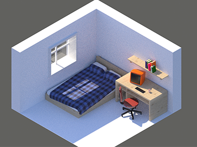 isometric exp bright isometric room
