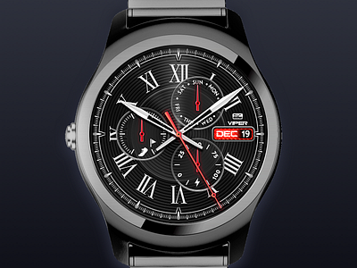 Watchface Viper date hour ticwatch time ui ux watch watchface