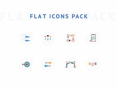 Flat Icon Pack business colour flat icons team ui ux