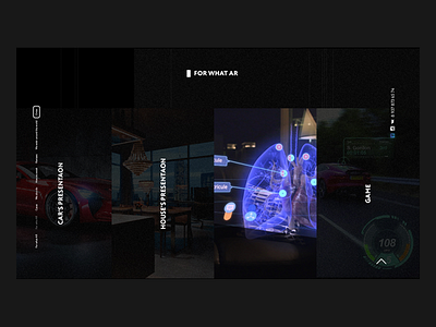 For what AR screen design landing page ui ux web