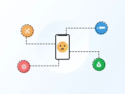 Illustrations for a chat app chat icons illustrations ui ux