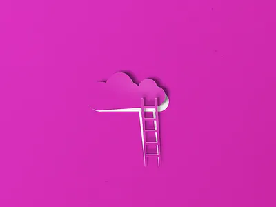 Papercraft trial #2 cloud cut light papercraft pink pixel shadow stair texture