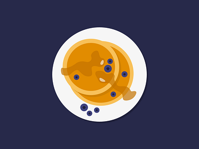 Pancakes blueberries blueberry flat illustration pancake pancakes recipe