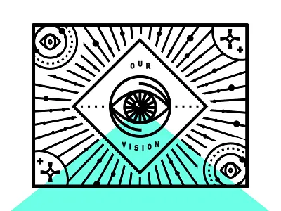 Our Vision eye illustration psychic space stars vision
