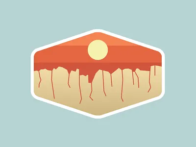 Outdoor Adventure Badges: Preview #4 adventure badge logo mountains national park nature outdoors simple sunset travel