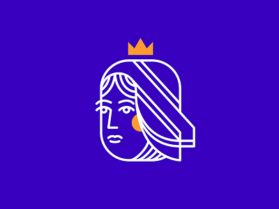 Q for Queen 36 days of type illustration logo minimalist q queen typography vector