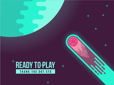 Space Shot 1st shot comet dribbble galaxy meteor planet space