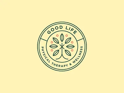 Good Life Physical Therapy & Wellness badge branches circle design gl gl logo good good life goodlife icon illustration leaf leaves logo physical physical therapy sticker therapy tree