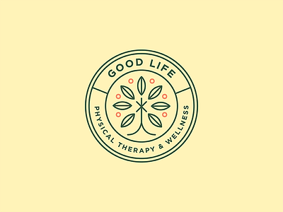 Good Life Physical Therapy & Wellness badge branches circle design gl gl logo good good life goodlife icon illustration leaf leaves logo physical physical therapy sticker therapy tree