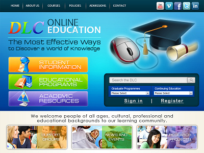 DLC Online Education - Website Design and Development education website wordpress