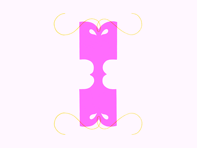 I // 36 Days of Type 36 days of type decorative digital lettering i lettering pink slab serif western