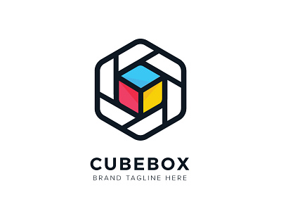 Cubebox Logo box creative cube hexagon logo simple