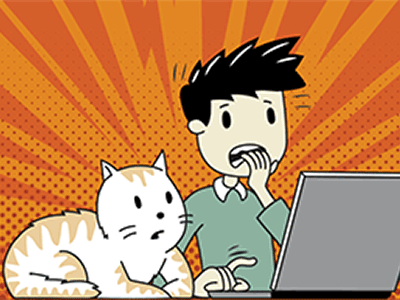 Stocker's cat cat comics economics investment. animation trading