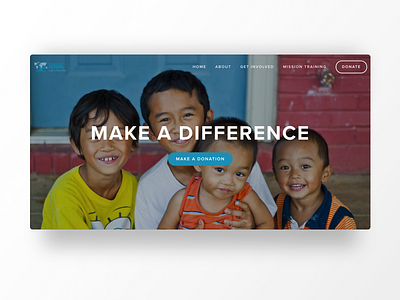 Donation Landing Page banner donation landing page non profit ui ux web