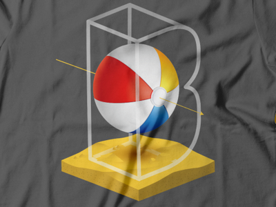 B is for... ball beach isometric t shirt threadless