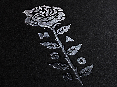 Mason - Tattoo Parlour hand lettering lettering rose single needle tattoo