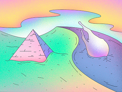 P S Y C H E D E L I C abstract colors drawing experiment gradients illustration noise psychedelism pyramid retro