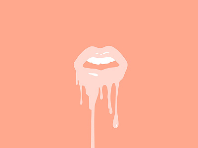 drip graphic illustration illustrator lips minimal vector