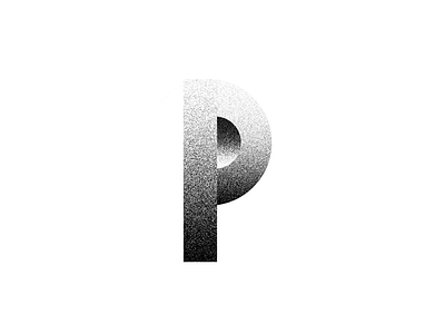 P design gradient halftone texture typography