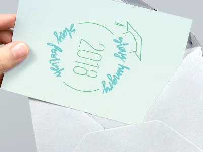 Stay Hungry Stay Foolish 2018 cap card congrats gown graduation greeting card tassel