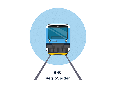 Icon of Czech train RegioSpider - Stadler RegioShuttle RS1 czech diesel graphic icon illustration rail railroad train vector