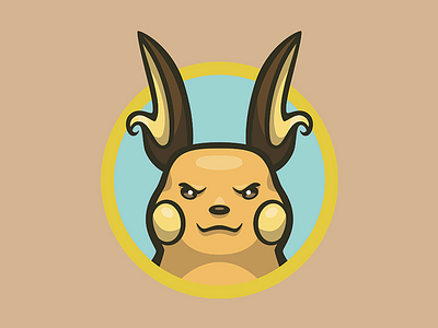 026 Raichu badge collection icon illustration logo mascot patch pokédex pokémon raichu series