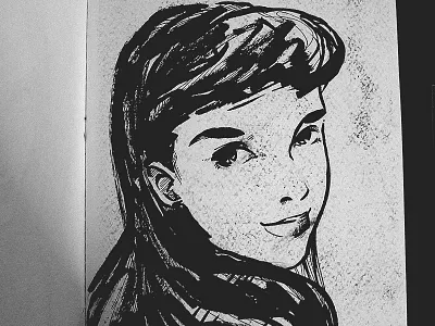 Audrey Hepburn audrey cutipa doodle face hepburn portrait