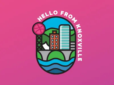 Greetings from Knoxville debut gradient illustration knoxville linear