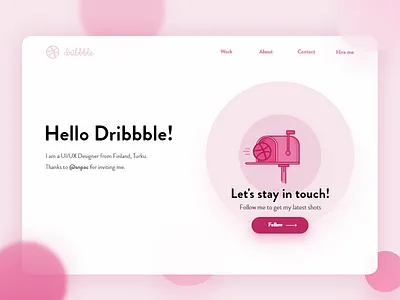 Daily UI 003 - Landing Page daily 003 daily ui debute icon illustration landing landing page mailbox pink ui ux